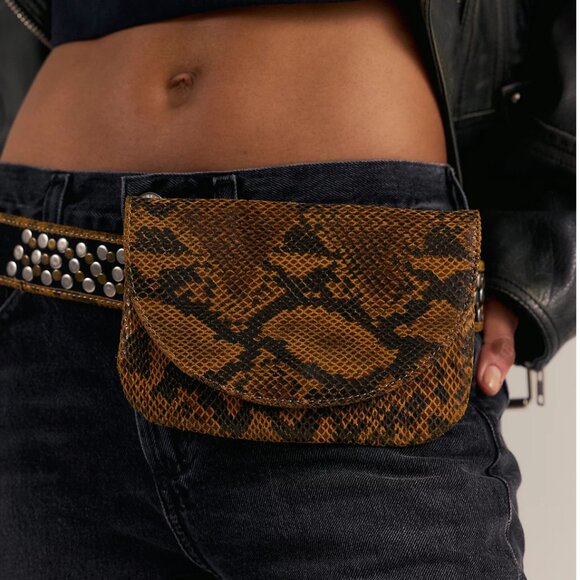 NWT Free People Animal Instinct Pocket Belt in Wild Side main image 4